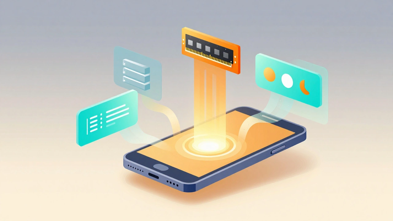 Smartphone illustration showing troubleshooting processes