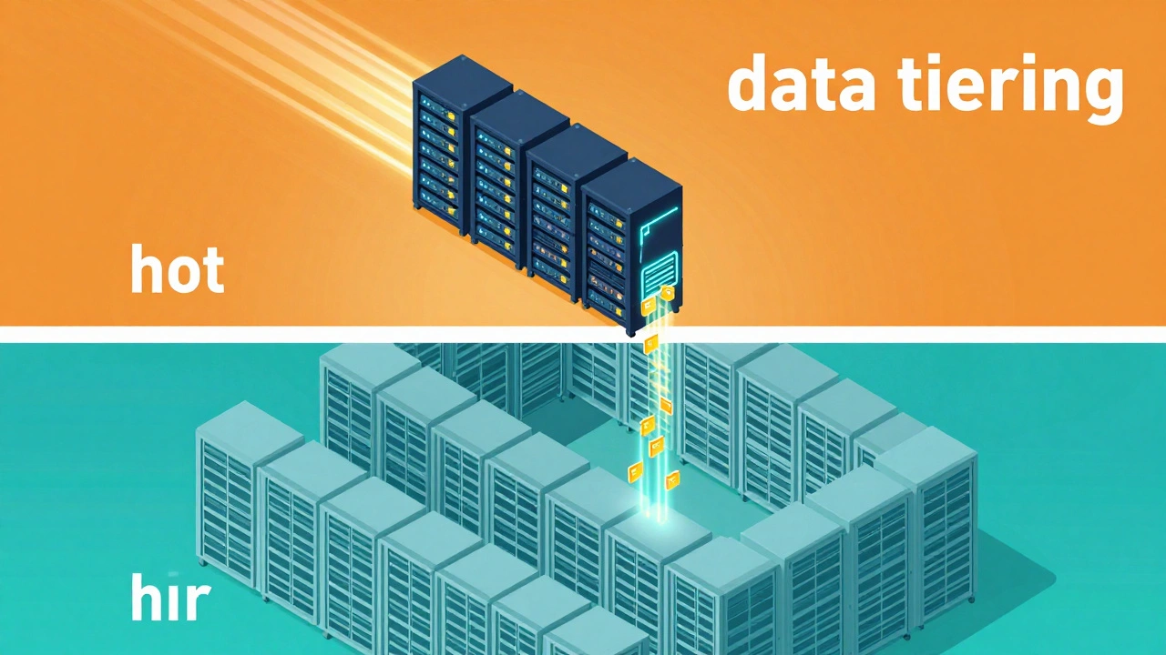 A conceptual diagram showing data moving from active file storage to an archive.