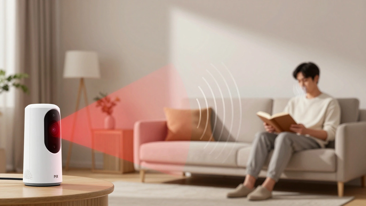 Comparison of PIR heat detection and mmWave radar presence detection in a living room