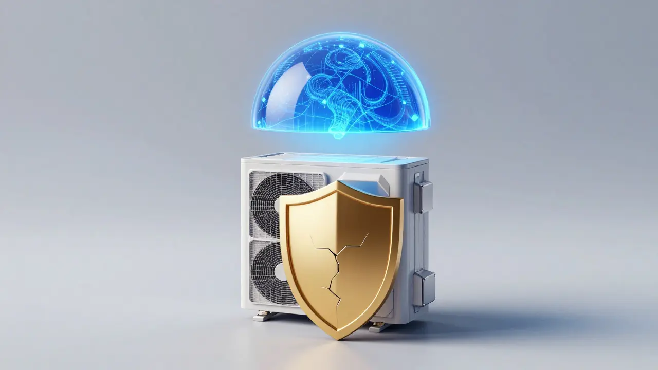 Illustration of three layered protection shields around an appliance