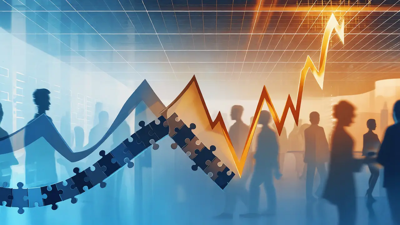 Abstract visualization of steady franchise growth versus volatile independent expansion curves.
