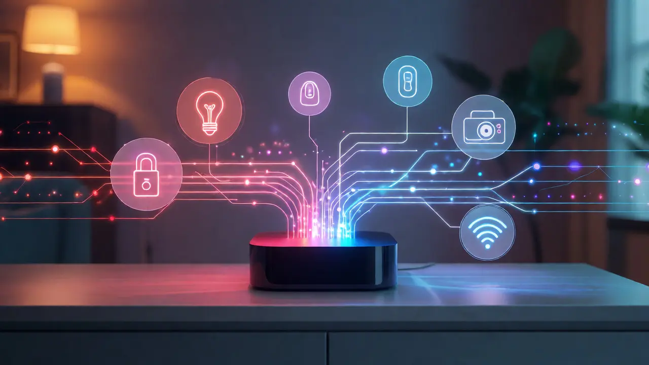 Central smart home gateway connecting various device protocols